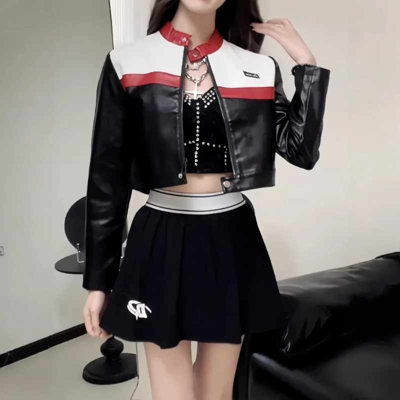 Women Motorcycle Jacket Pilot Jackets Leather Jacket Custom-Made Cross-Border Leather Slim Cropped Jackets PU Leather Coat Trend
Women Motorcycle Jacket Pilot Jackets Leather Jacket Custom-Made Cross-Border Leather Slim Cropped Jackets PU Leather Coat Trend