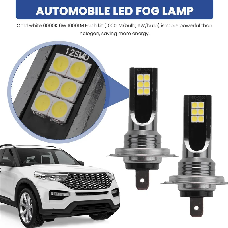 Y17A 2Pcs Front Fog Light Canbus Bulb H7 12SMD LED Fog Lamp Bulb Conversion 1000LM 6000K White Light Error Free Canbus Bulb
Y17A 2Pcs Front Fog Light Canbus Bulb H7 12SMD LED Fog Lamp Bulb Conversion 1000LM 6000K White Light Error Free Canbus Bulb