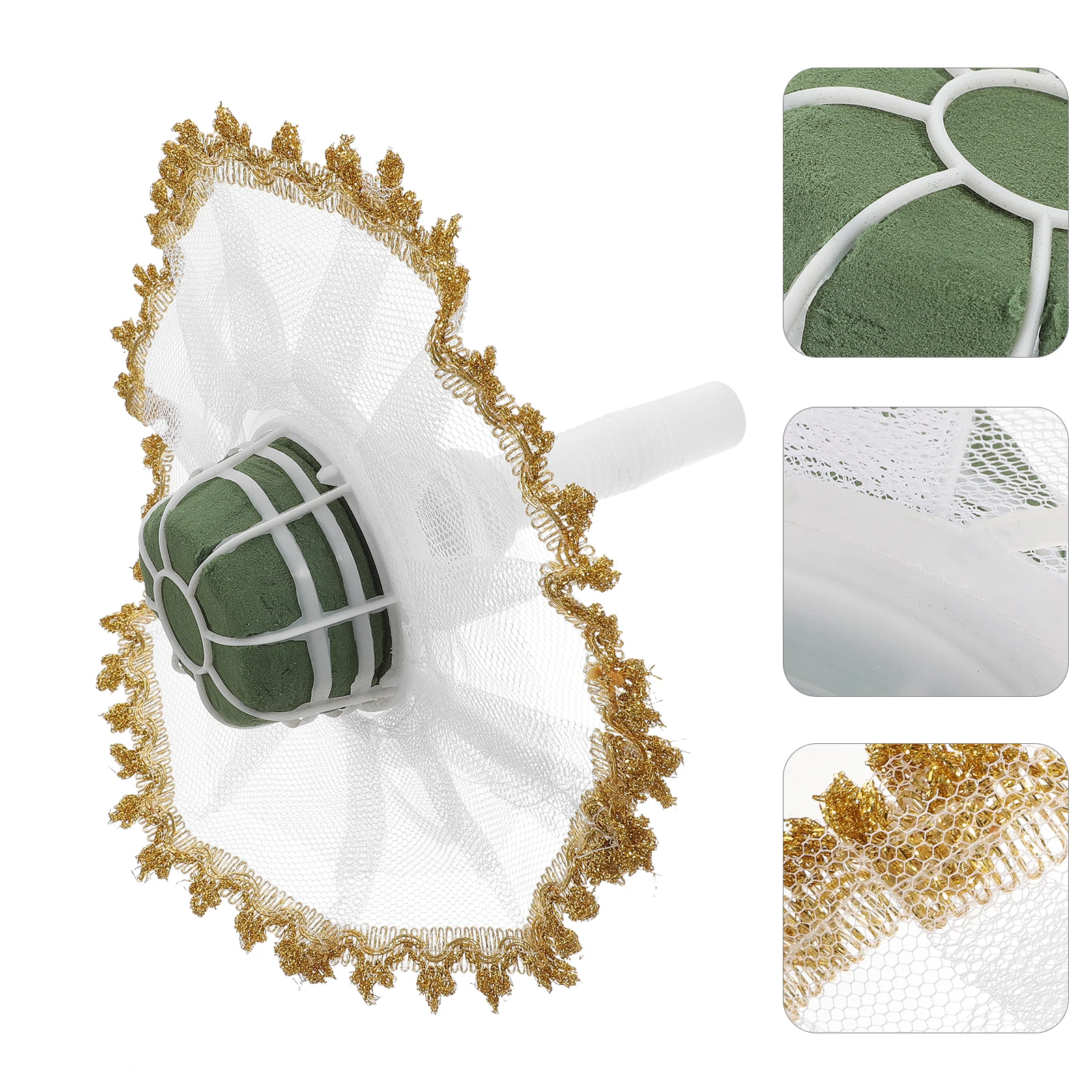 6 Set Flower-holding Hat Wedding Decor Support Stalk Supply Lace Bouquet Collar Holder Decoration Bride with Handle
6 Set Flower-holding Hat Wedding Decor Support Stalk Supply Lace Bouquet Collar Holder Decoration Bride with Handle