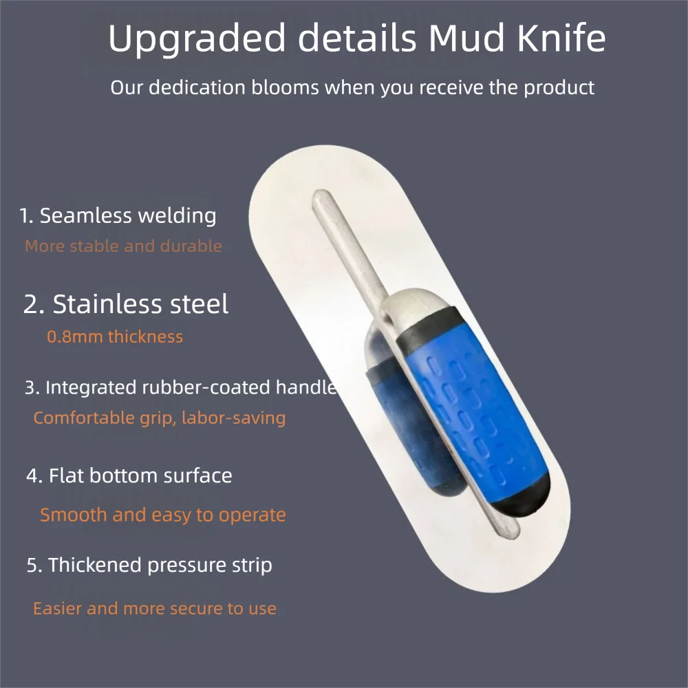 Rust Resistant Rounded Corner Trowel Comfortable Grip Ergonomic Handle Wall Finishing Trowel Non-slip Smooth Plastering
Rust Resistant Rounded Corner Trowel Comfortable Grip Ergonomic Handle Wall Finishing Trowel Non-slip Smooth Plastering