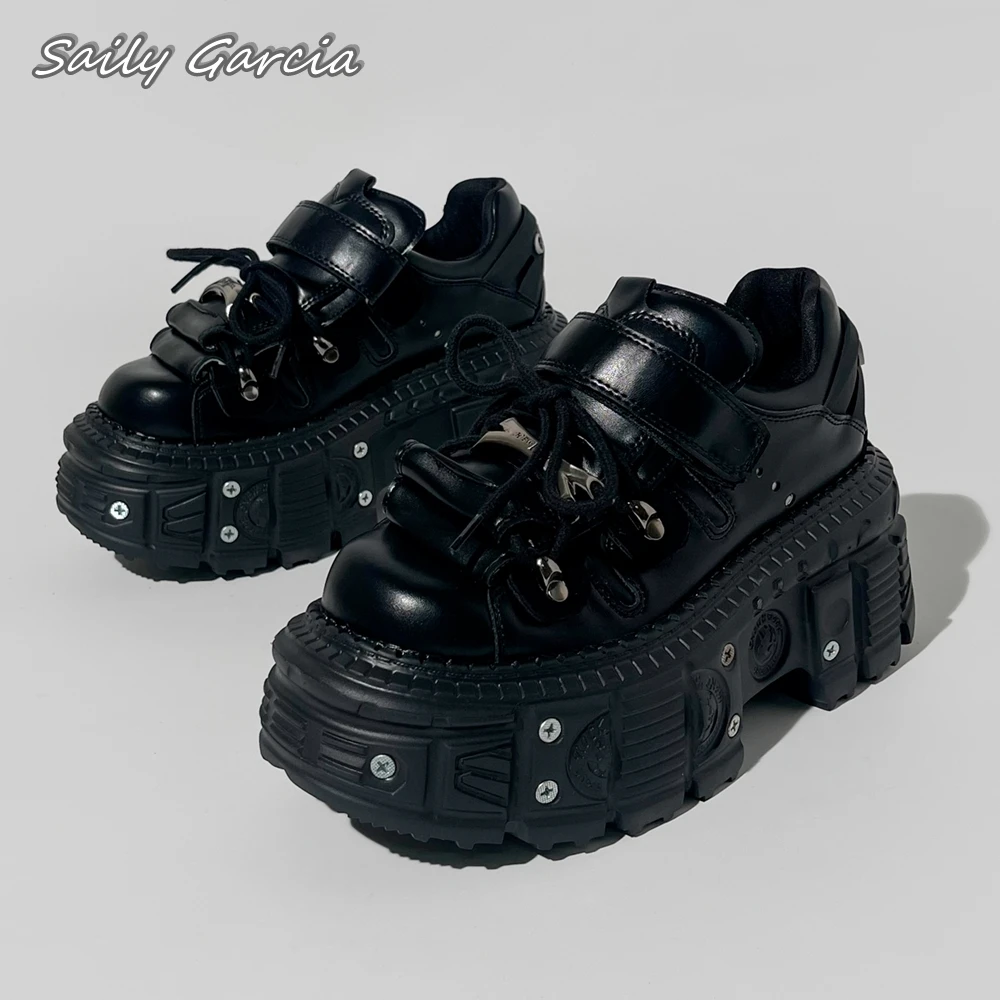 Black Rock Punk Style Metal Nail Ankle Boots 2024 New INS Y2K All-Match Casual Boots Round Toe Plarform Lace Up Women Boots
Black Rock Punk Style Metal Nail Ankle Boots 2024 New INS Y2K All-Match Casual Boots Round Toe Plarform Lace Up Women Boots