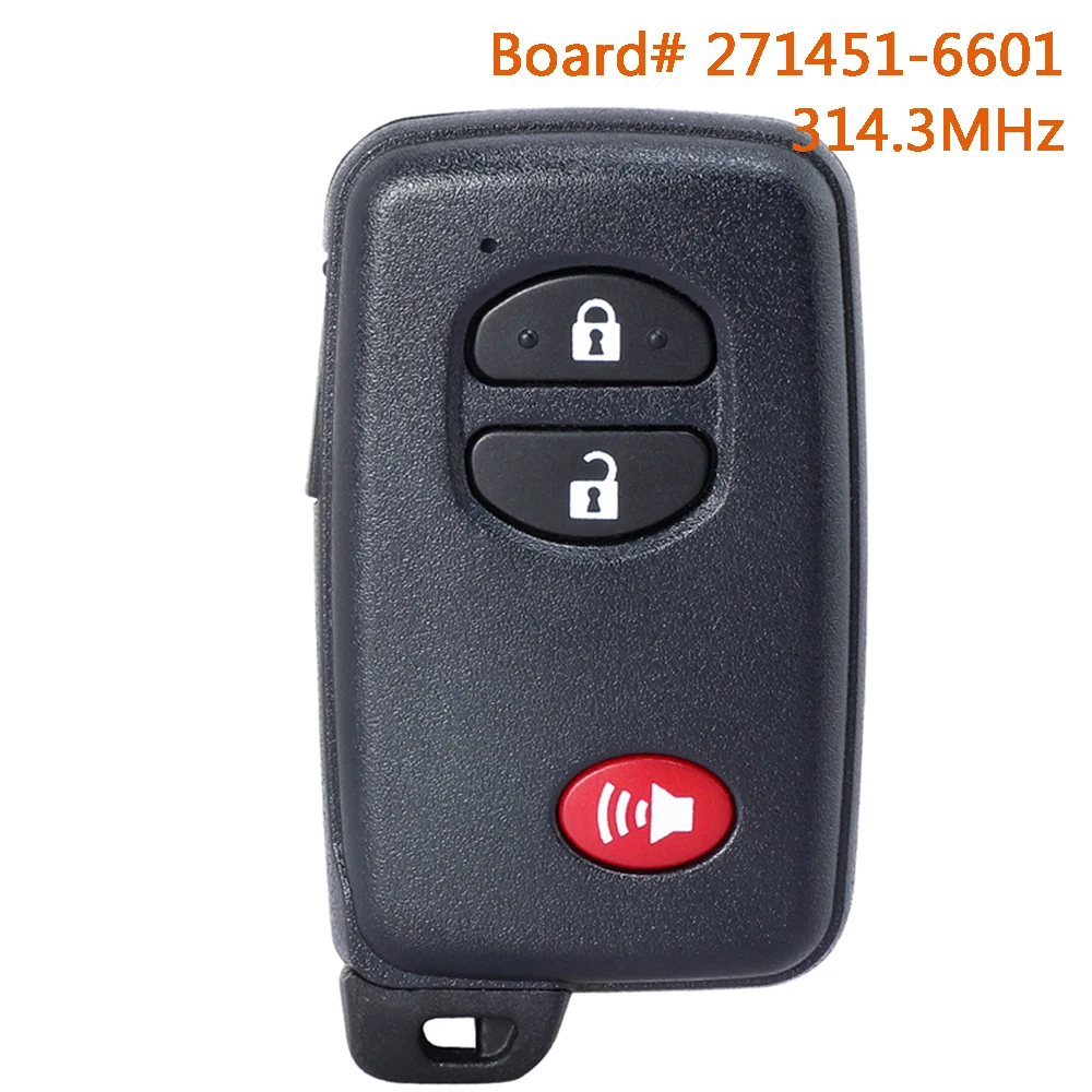 KEYECU 271451-6601 314.3MHz Smart Remote Car Key Fob for Toyota RAV4 2010 2011 2012 Land Cruiser 2013 2014 HYQ14AEM 3 Buttons
KEYECU 271451-6601 314.3MHz Smart Remote Car Key Fob for Toyota RAV4 2010 2011 2012 Land Cruiser 2013 2014 HYQ14AEM 3 Buttons