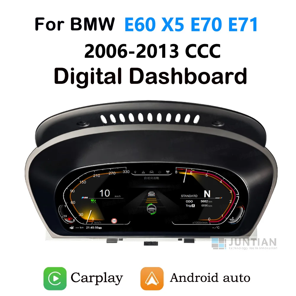 For BMW Digital Dashboard 5 Series E60 X5 X6 E70 E71 2003-2014 Wireless CarPlay and Android Android Auto Hicar Airplay HDMI
For BMW Digital Dashboard 5 Series E60 X5 X6 E70 E71 2003-2014 Wireless CarPlay and Android Android Auto Hicar Airplay HDMI