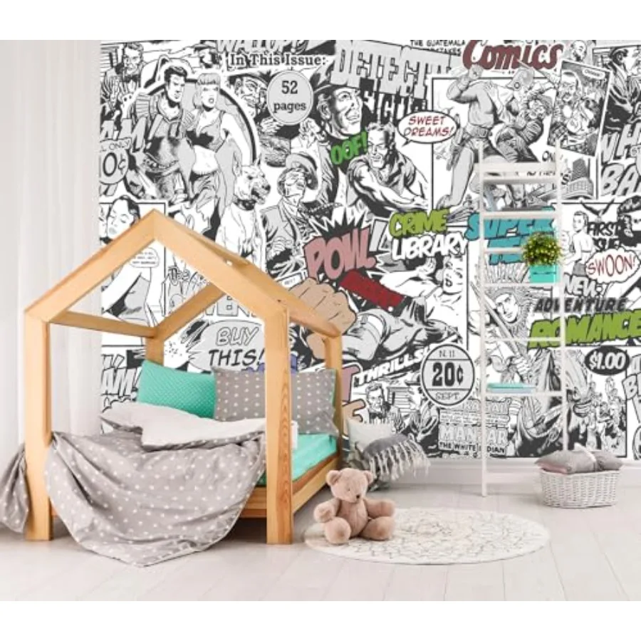 Cartoon Hand-Painted Comics Nursery Room Fabric Wallpaper Gaming Room Graffiti Bedroom Wall Mural-W 88" X H 59" 36 Square Foot
Cartoon Hand-Painted Comics Nursery Room Fabric Wallpaper Gaming Room Graffiti Bedroom Wall Mural-W 88" X H 59" 36 Square Foot