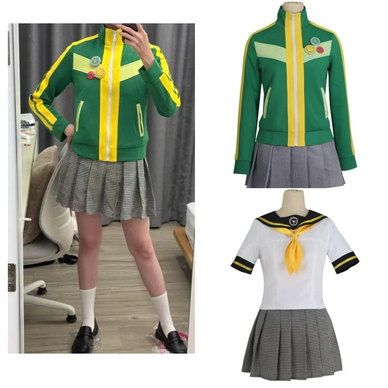 Anime Game Satonaka Chie Cosplay Costume JK School Uniform Skirt Green Sportswear Coat Adult Woman Sexy Cute Campus Suit
Anime Game Satonaka Chie Cosplay Costume JK School Uniform Skirt Green Sportswear Coat Adult Woman Sexy Cute Campus Suit
