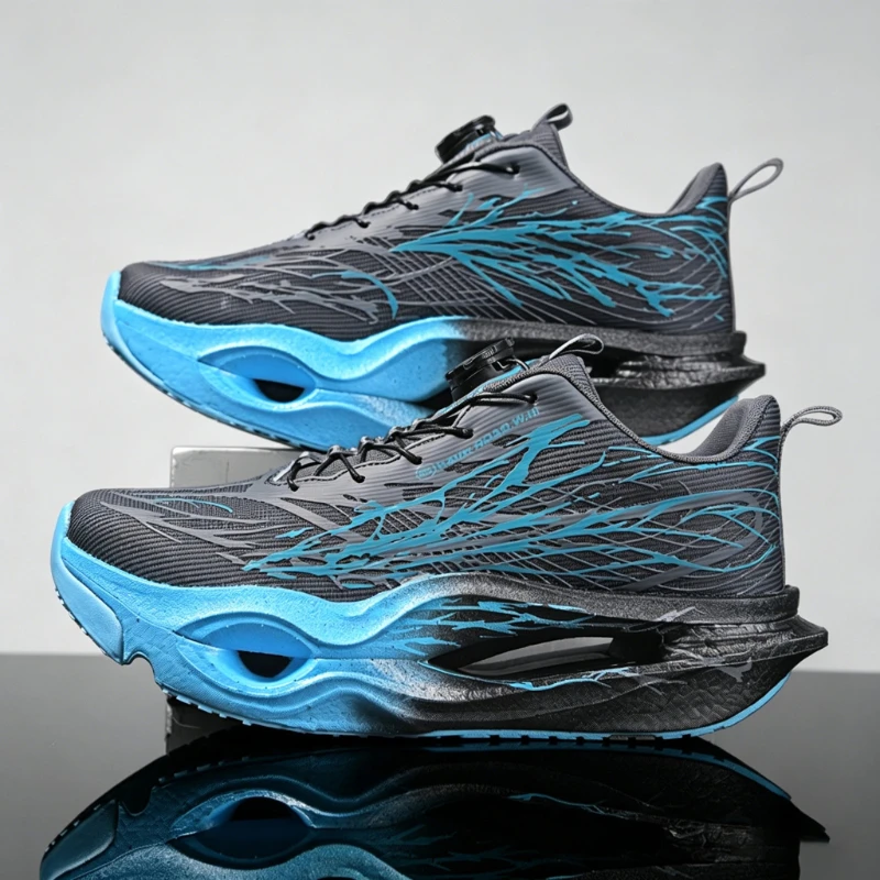 Full length carbon plate racing shoes for men, with knob buckle and no tie design, ultra light and shock-absorbing professional
Full length carbon plate racing shoes for men, with knob buckle and no tie design, ultra light and shock-absorbing professional