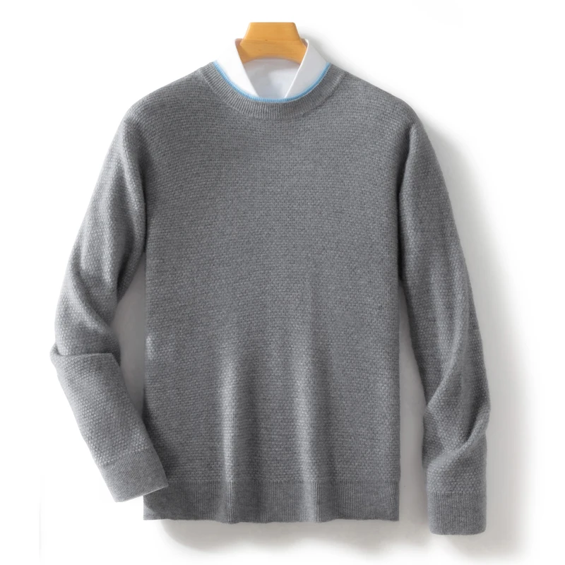 Basic Autumn Winter Men Sweater 100% Merino Wool Sweater Pullover Clothes Versatile Double Layer O-Neck Honeycomb Texture Casual
Basic Autumn Winter Men Sweater 100% Merino Wool Sweater Pullover Clothes Versatile Double Layer O-Neck Honeycomb Texture Casual