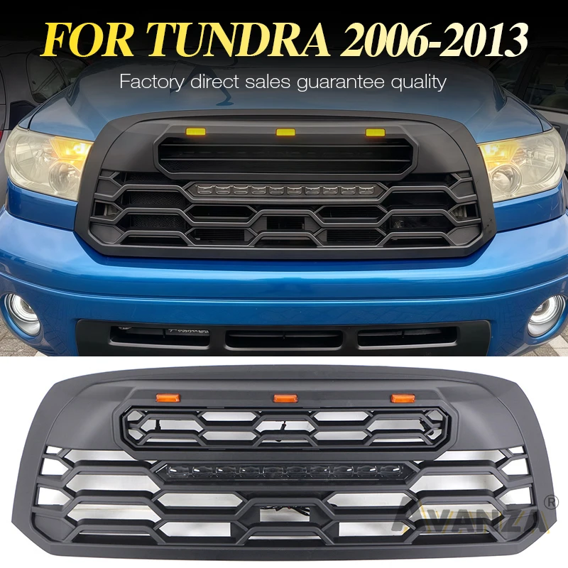 Front Grille With Light Bar Auto Parts Racing Grill Fits For 2006-2009 2010-2013 Toyota Tundra Grill
Front Grille With Light Bar Auto Parts Racing Grill Fits For 2006-2009 2010-2013 Toyota Tundra Grill