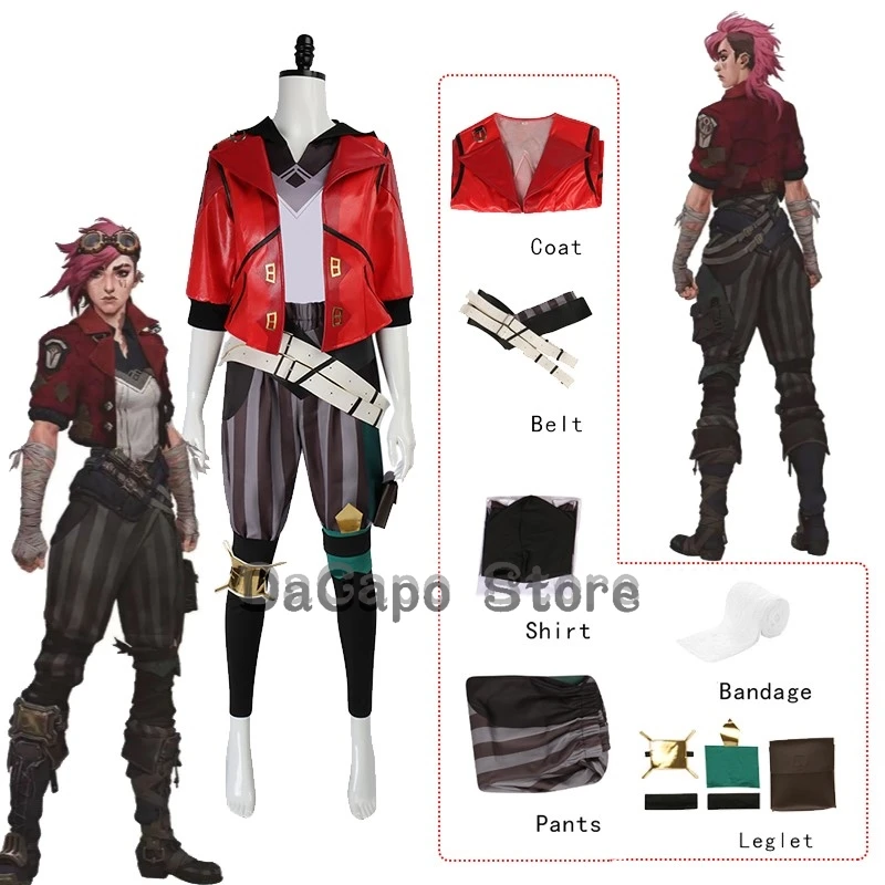 Vi Косплей Arcane Violet Red Coat Lol Косплей Костюм Игра Ролевая игра Женский наряд Хэллоуин парик Вечеринка Игра Поцелуй Брюки Костюм
Vi Косплей Arcane Violet Red Coat Lol Косплей Костюм Игра Ролевая игра Женский наряд Хэллоуин парик Вечеринка Игра Поцелуй Брюки Костюм