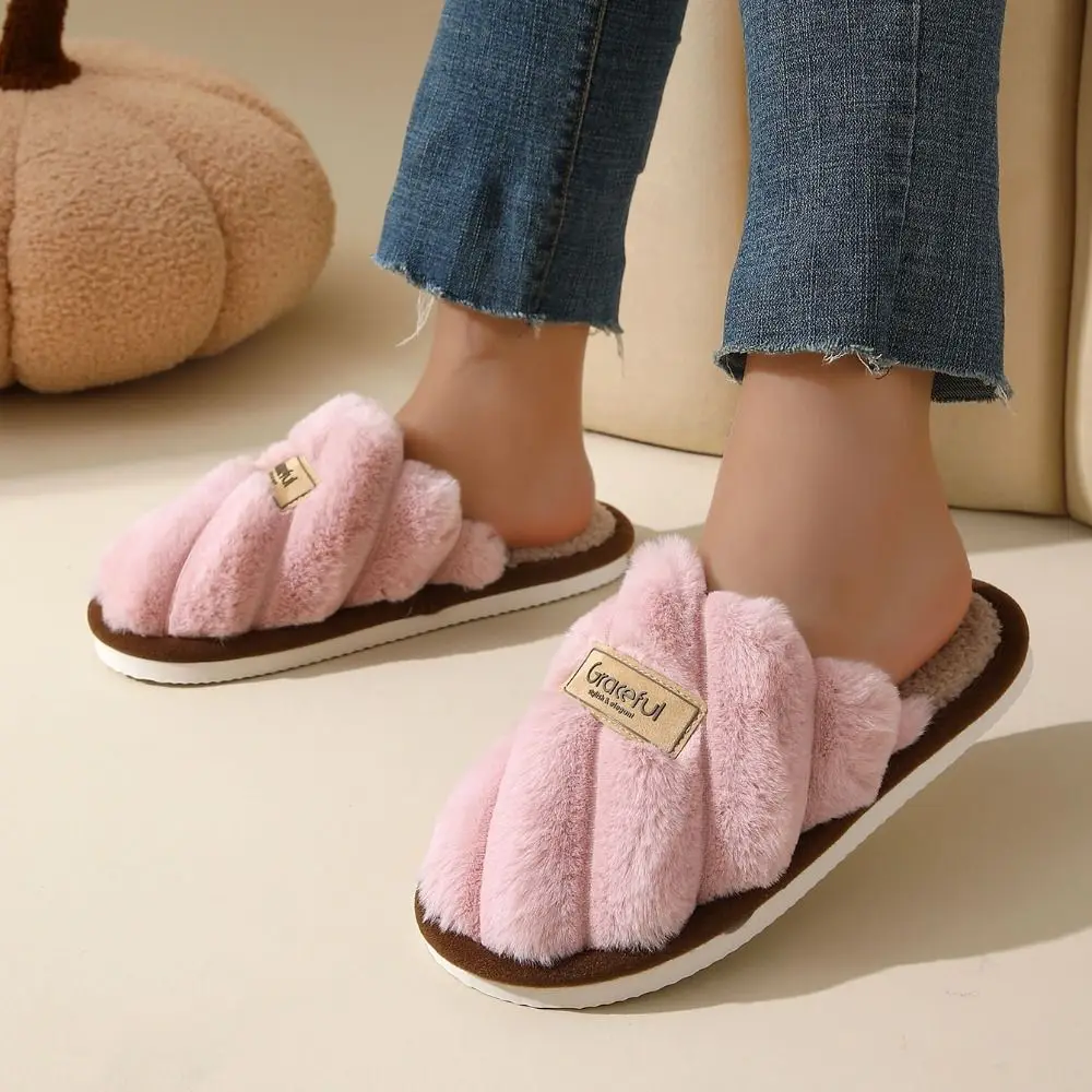 Fashion Stripe Plush Slippers Fluffy Thicken Warm Soft Home Slippers Homewear Shoes Casual Fleece Slippers Gifts
Fashion Stripe Plush Slippers Fluffy Thicken Warm Soft Home Slippers Homewear Shoes Casual Fleece Slippers Gifts