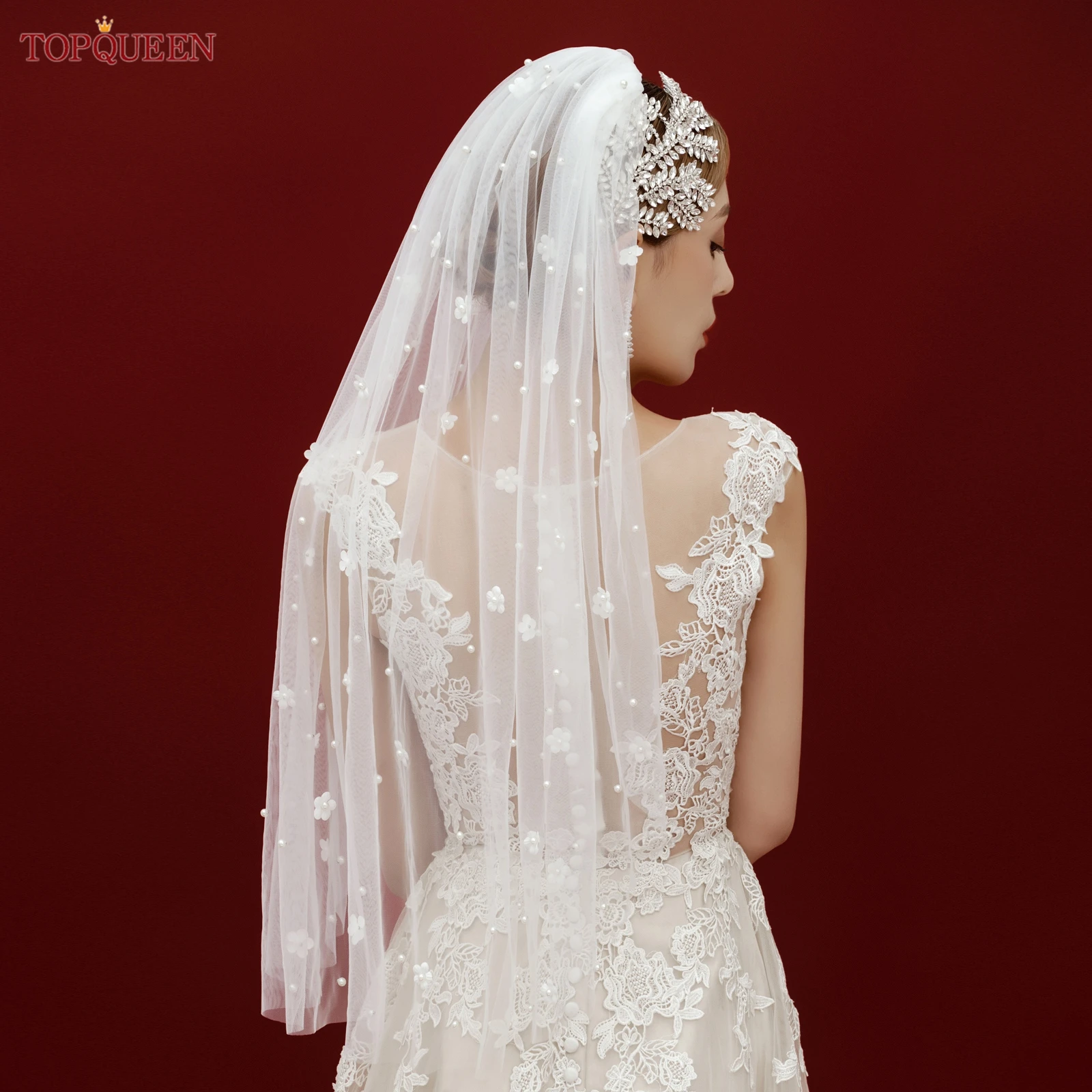 TOPQUEEN V83 Wedding Veil 3D Flower Pearl Soft Tulle Multi Size Bridal Wedding Accessories Cathedral Length White Veil
TOPQUEEN V83 Wedding Veil 3D Flower Pearl Soft Tulle Multi Size Bridal Wedding Accessories Cathedral Length White Veil