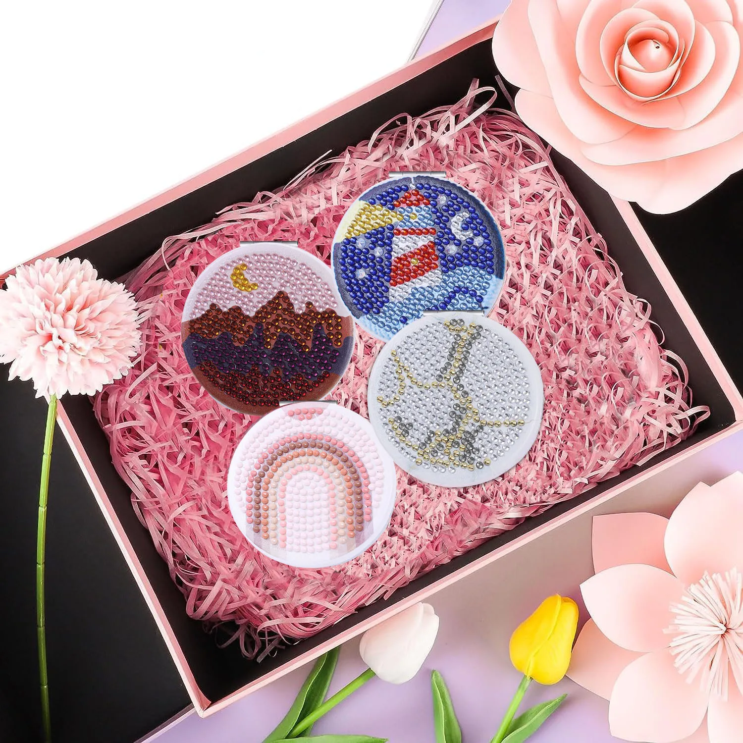 1 piece DIY landscape Tower Diamond painted leather portable folding mirror Diamond Art mirror kit suitable for travel
1 piece DIY landscape Tower Diamond painted leather portable folding mirror Diamond Art mirror kit suitable for travel