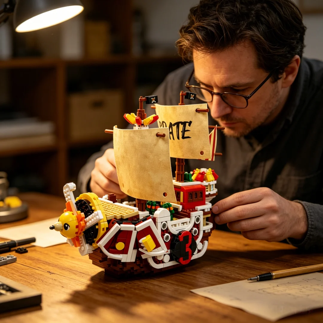 Pirate building block ship model, sailing themed building block toys, desktop collectible ornaments, boys' birthday gifts
Pirate building block ship model, sailing themed building block toys, desktop collectible ornaments, boys' birthday gifts