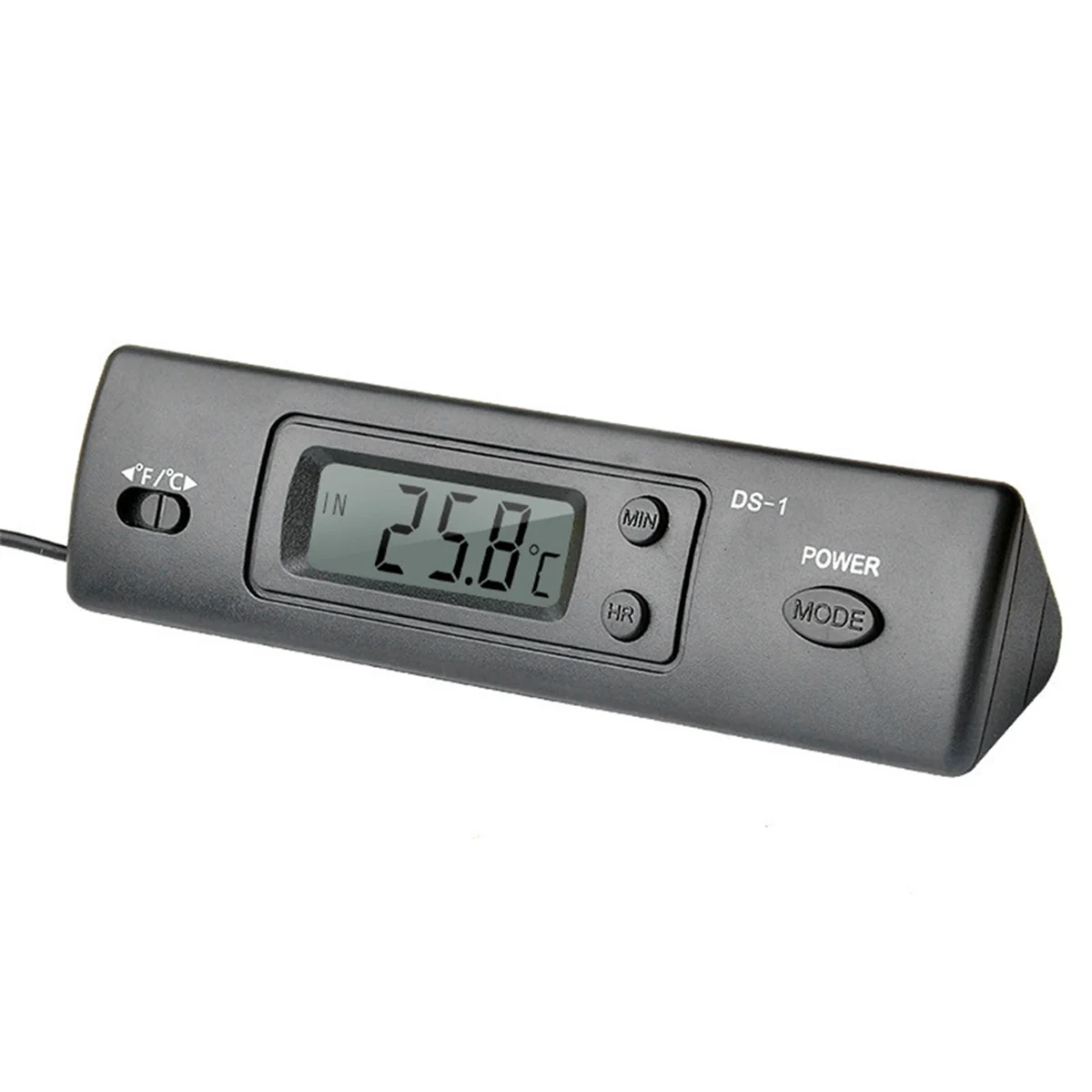 BAAE DS-1 Car Thermometer LCD Display C/F Clock Temperature Sensor Controller Indoor Outdoor Thermostat with Probe
BAAE DS-1 Car Thermometer LCD Display C/F Clock Temperature Sensor Controller Indoor Outdoor Thermostat with Probe