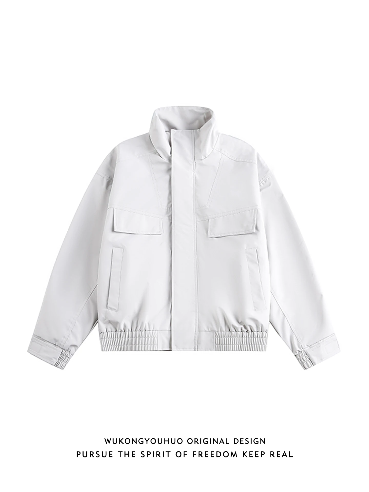 Casual Loose ex Retro American Deconstructed Patchwork Stand Collar Jaet Youthful Spring Outerwear for Men And Women
Casual Loose ex Retro American Deconstructed Patchwork Stand Collar Jaet Youthful Spring Outerwear for Men And Women