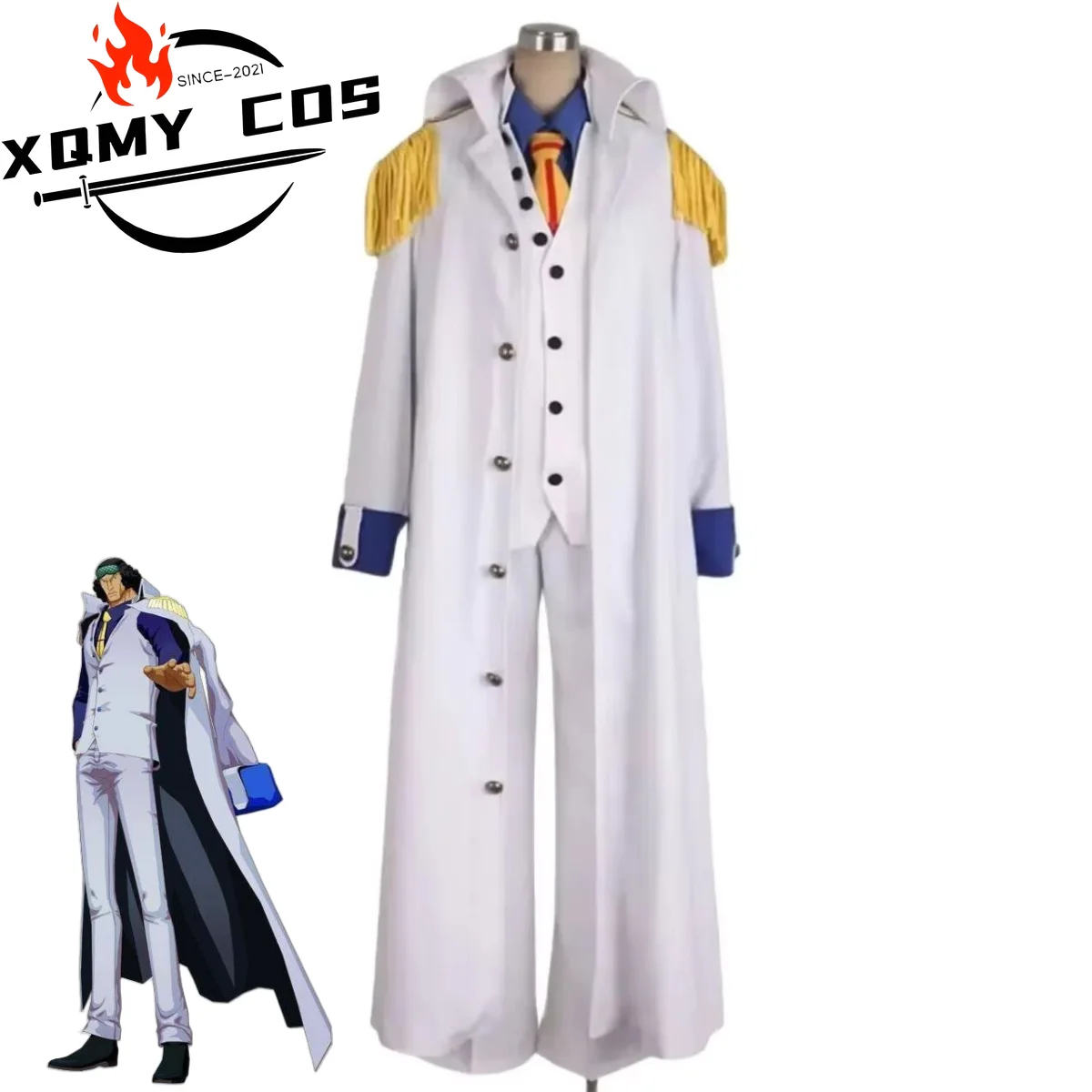 XqAnime Admiral Aokiji Kuzan Cosplay Costume Marine Military Uniform Cloak Coat Blue Shirt Full Set Adult Man Halloween Suit
XqAnime Admiral Aokiji Kuzan Cosplay Costume Marine Military Uniform Cloak Coat Blue Shirt Full Set Adult Man Halloween Suit