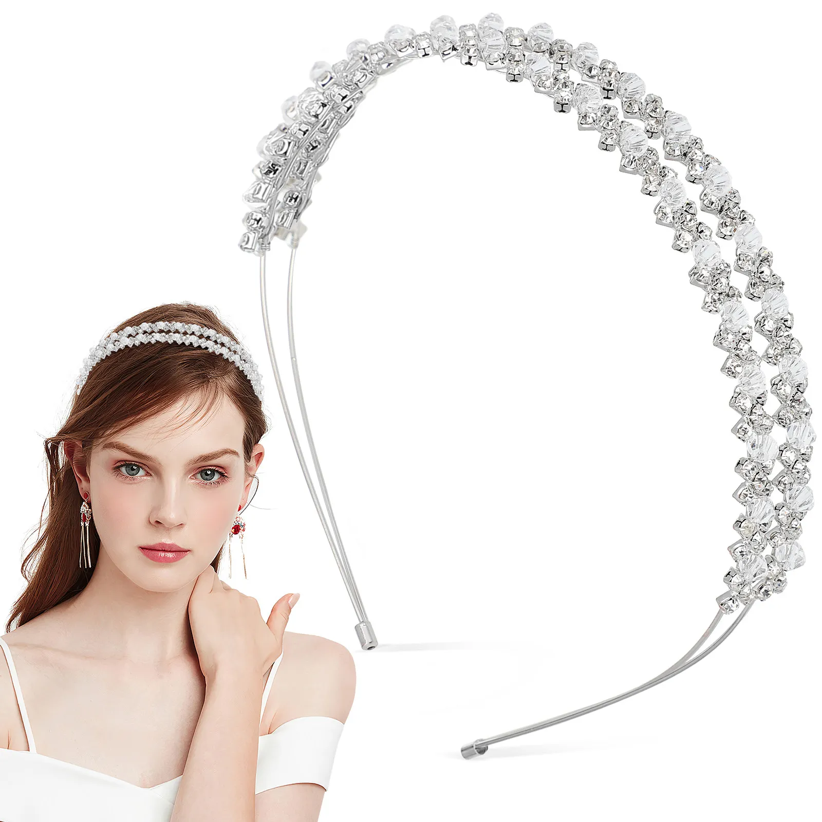 Роскошная свадебная повязка для волос со стразами, серебряная, из сплава, с кристаллами, для женщин, на свадьбу, девичник, крещение, праздник, торжественное мероприятие
Роскошная свадебная повязка для волос со стразами, серебряная, из сплава, с кристаллами, для женщин, на свадьбу, девичник, крещение, праздник, торжественное мероприятие