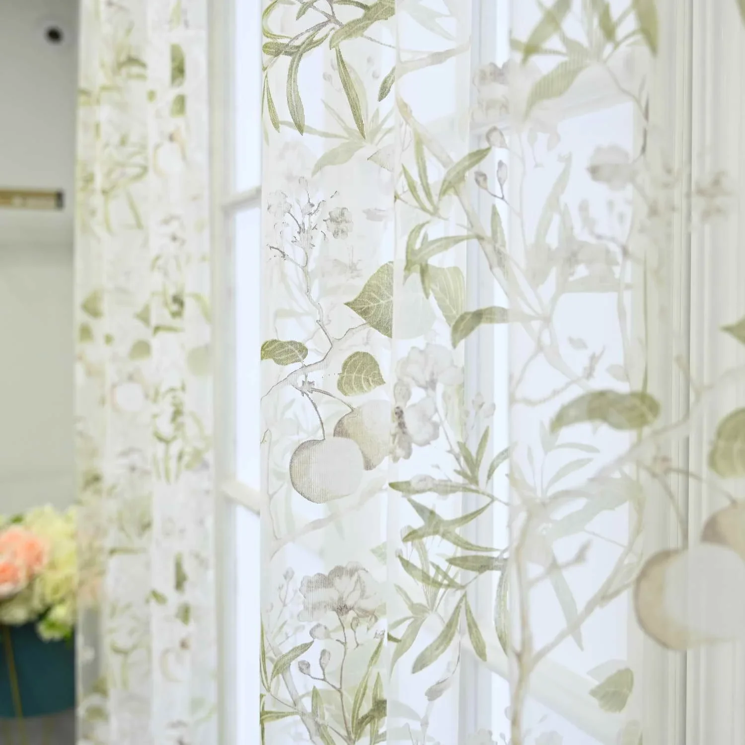 American Country Garden Green Flowers Brids Printed Sheer Tulle Curtains For Living Room Window Screen Bedroom Voile Drapes
American Country Garden Green Flowers Brids Printed Sheer Tulle Curtains For Living Room Window Screen Bedroom Voile Drapes