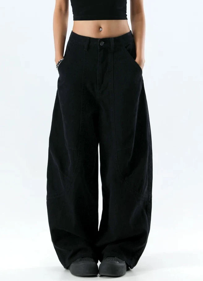 Y2K Low Rise Jeans Women Black Curved Knife Wide Leg Pants American Loose Fit Summer New Slimming Trousers
Y2K Low Rise Jeans Women Black Curved Knife Wide Leg Pants American Loose Fit Summer New Slimming Trousers