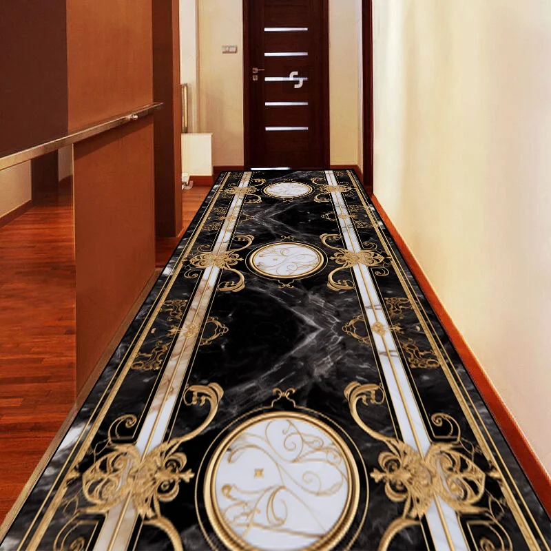 Luxury Marble Long Corridor Carpet Home black Golden Decoration Runner Carpets Living Room Hallway Floor Mat Bedroom Large Rug
Luxury Marble Long Corridor Carpet Home black Golden Decoration Runner Carpets Living Room Hallway Floor Mat Bedroom Large Rug