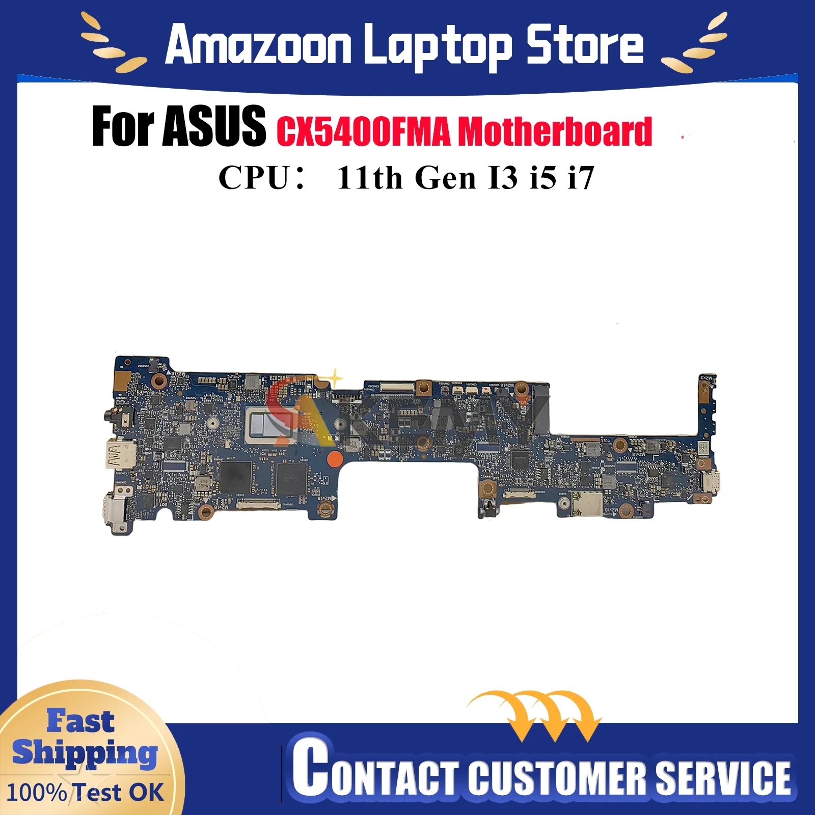 CX5400FMA Материнская плата для ноутбука ASUS Chromebook Flip CX5 CX5400F CX5400FMA Материнская плата с 11-го поколения I3 i5 i7 100% тестирование OK stk
CX5400FMA Материнская плата для ноутбука ASUS Chromebook Flip CX5 CX5400F CX5400FMA Материнская плата с 11-го поколения I3 i5 i7 100% тестирование OK stk