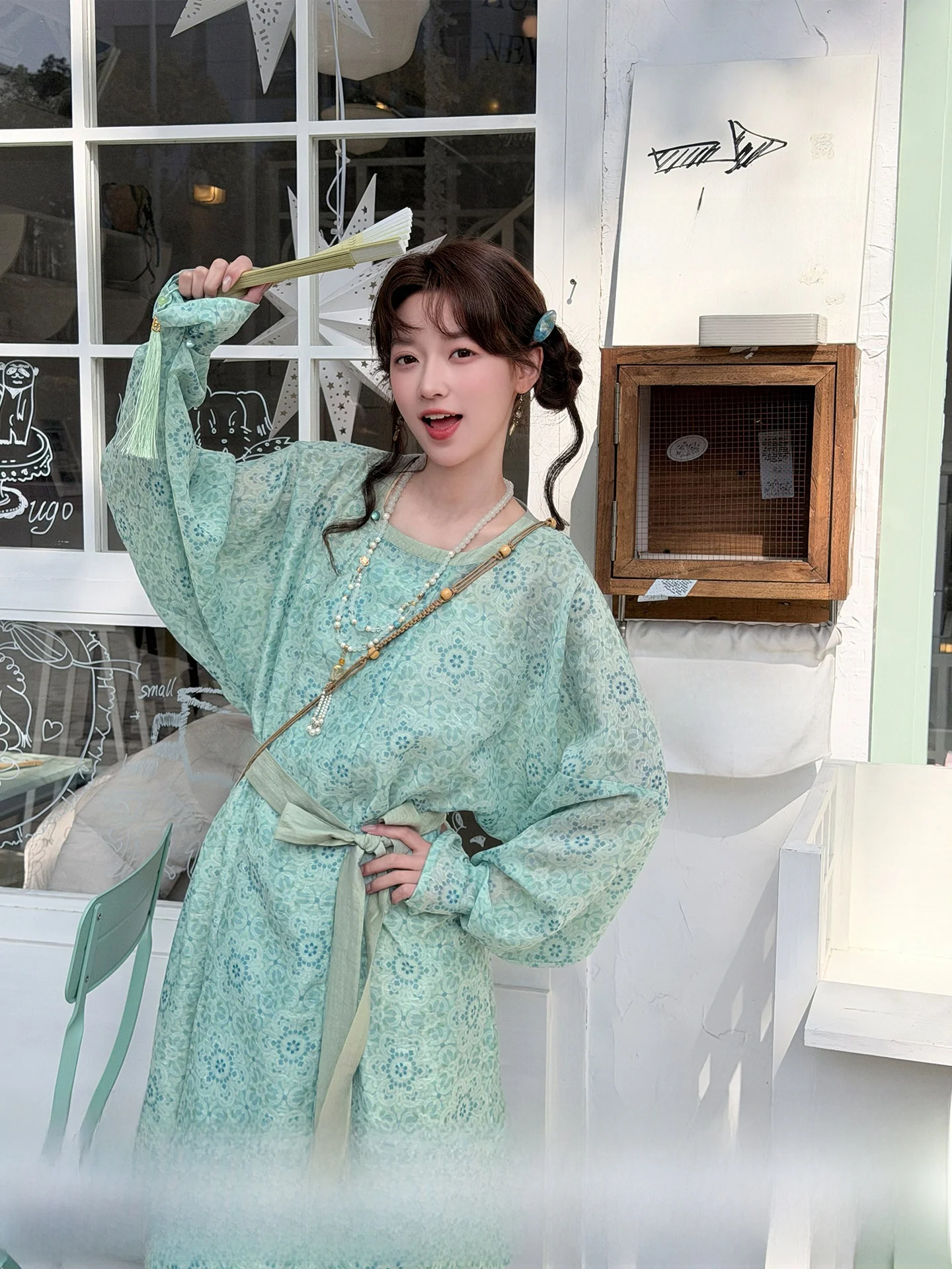 Spring 2026 New round Neck Print Robe Lantern Pants Women's Hanfu Set Elastic Waist Loose Fit Daily Commute Style
Spring 2026 New round Neck Print Robe Lantern Pants Women's Hanfu Set Elastic Waist Loose Fit Daily Commute Style