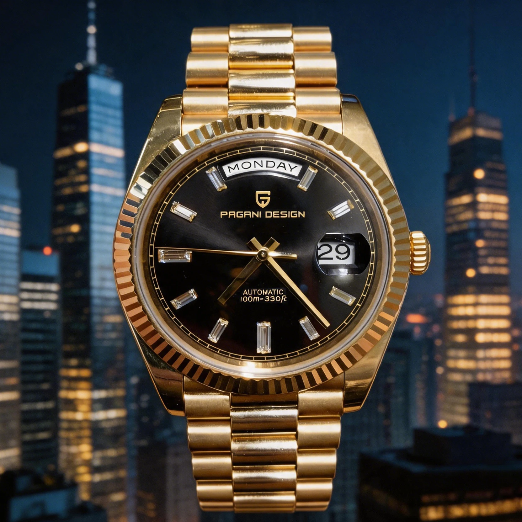 PAGANI DESIGN Men's Watches 2026 New Luxury Gold Automatic Watch Men AR Sapphire Glass Mechanical Wristwatch Men 10Bar ST16 Movt
PAGANI DESIGN Men's Watches 2026 New Luxury Gold Automatic Watch Men AR Sapphire Glass Mechanical Wristwatch Men 10Bar ST16 Movt