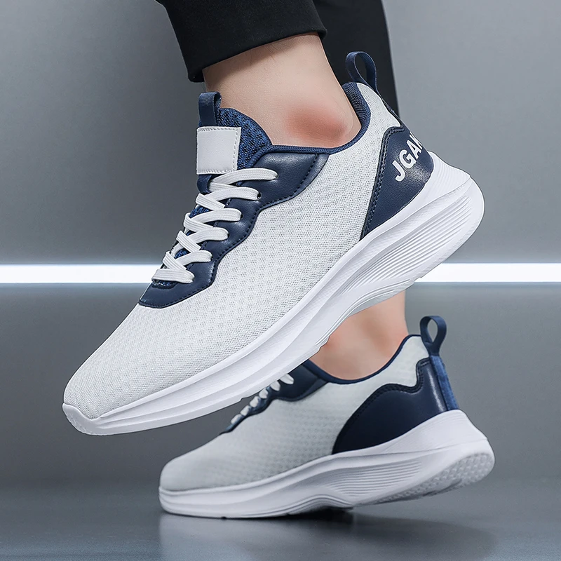 Ultra Light Mesh White Sneakers for Men, Breathable Summer Casual Shoes, Wide Toe Large Size Up to EU 50 Male Sports Footwear
Ultra Light Mesh White Sneakers for Men, Breathable Summer Casual Shoes, Wide Toe Large Size Up to EU 50 Male Sports Footwear
