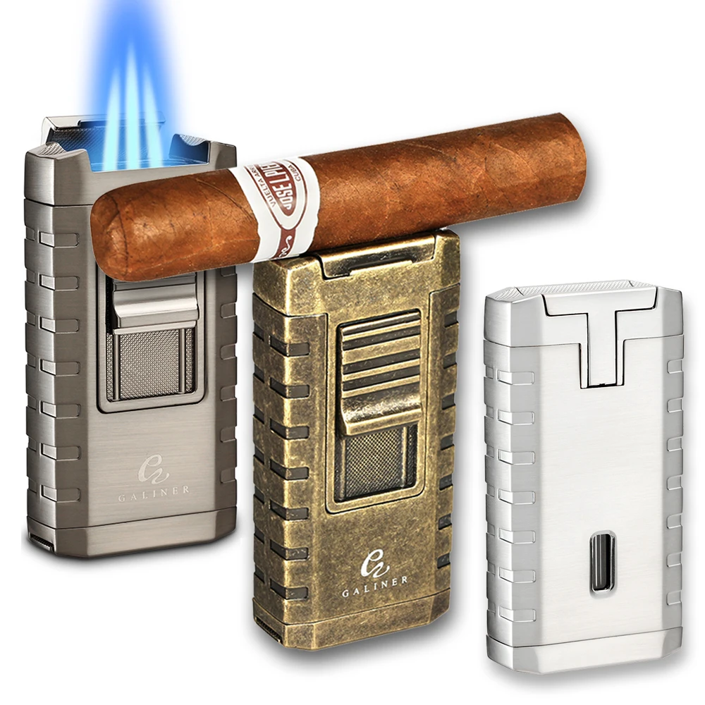 GALINER Torch Lighter Windproof Jet Gas Cigar Lighter Top Cigar Holder Smoking Gift Set With Gift Box
GALINER Torch Lighter Windproof Jet Gas Cigar Lighter Top Cigar Holder Smoking Gift Set With Gift Box