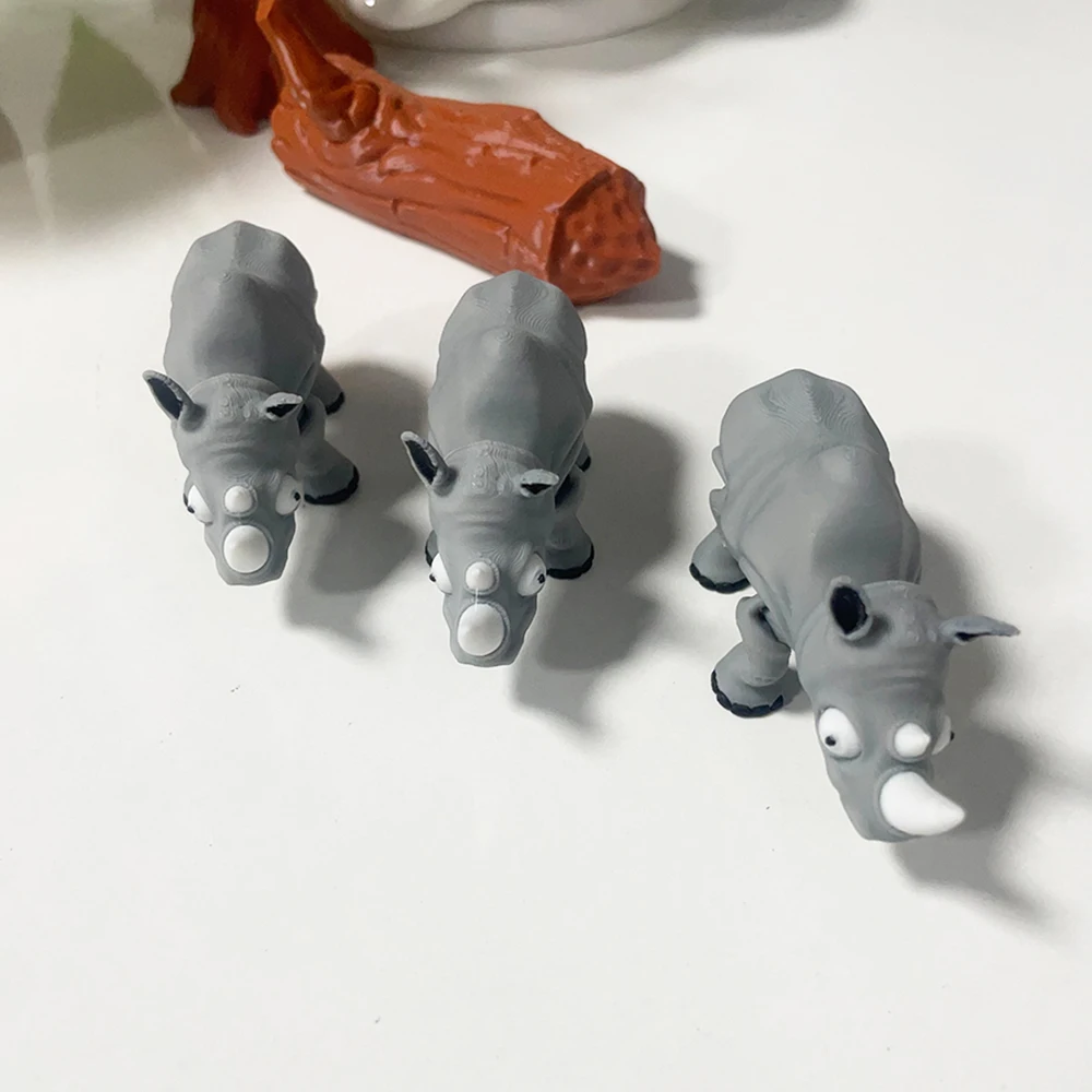 3d Printed Cute And Silly Gray Rhinoceros Model Plastic Ornament With Movable Joints, Desktop Decoration Sculpture, Holiday Gift
3d Printed Cute And Silly Gray Rhinoceros Model Plastic Ornament With Movable Joints, Desktop Decoration Sculpture, Holiday Gift