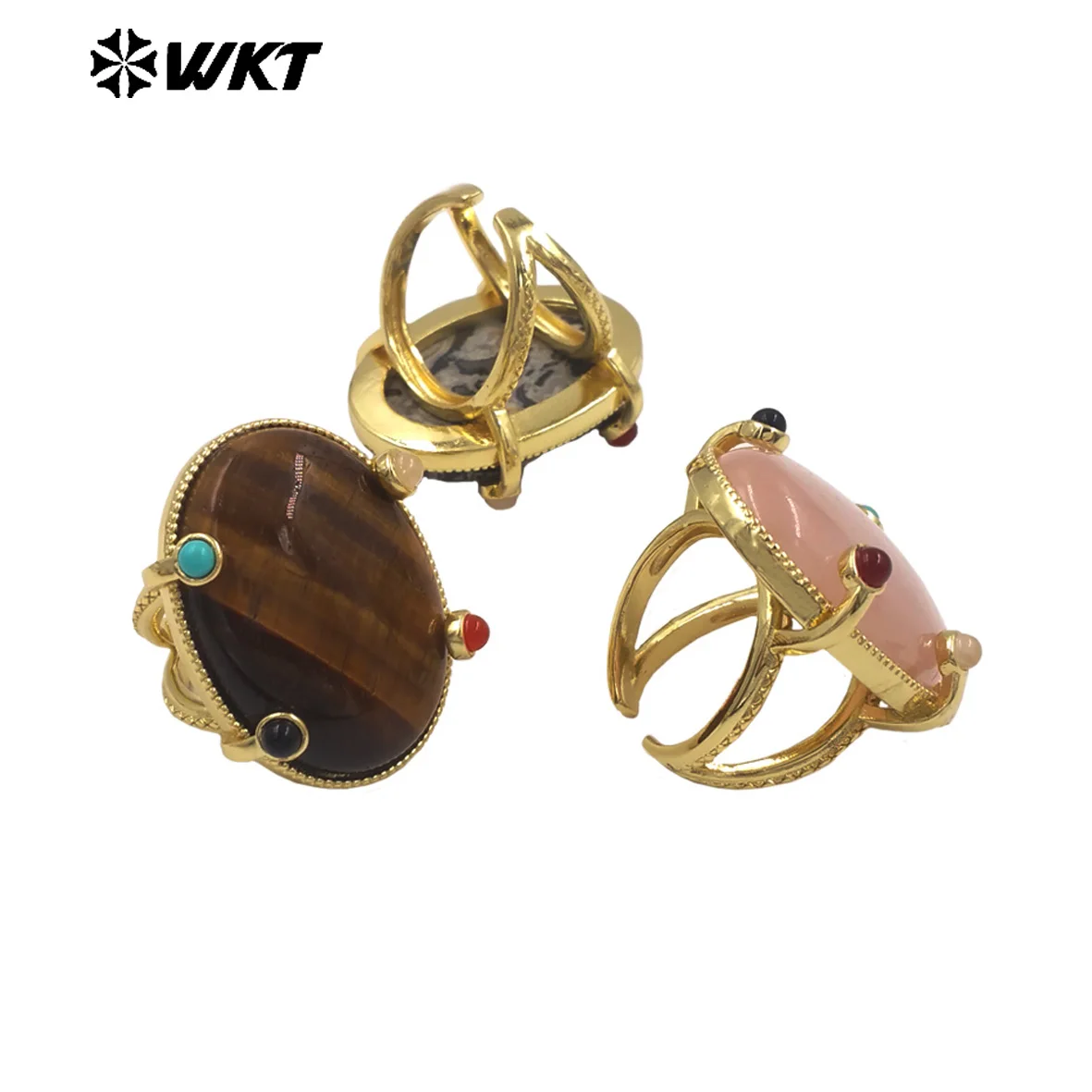 WT-R586 Retro Vibe Unisex Accessory Natural Gemstone&Stone Beads Paved 18k Gold Plated Can Be Adjustable Rings
WT-R586 Retro Vibe Unisex Accessory Natural Gemstone&Stone Beads Paved 18k Gold Plated Can Be Adjustable Rings
