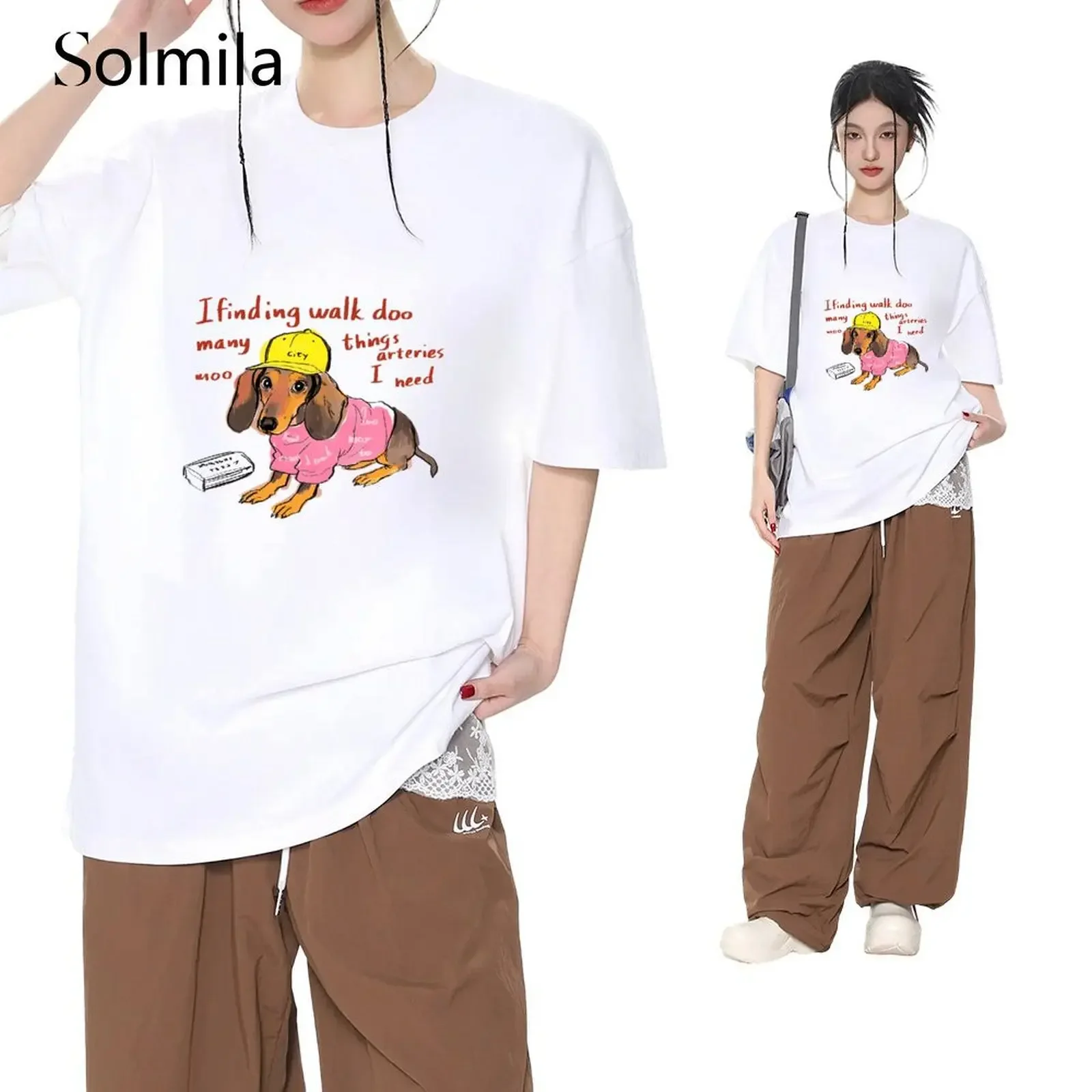 For Club For Daily Wear Fashionable Tshirt Dachshund Print Tee Spring Summer Fashion 2XL Slight Stretch Fabric
For Club For Daily Wear Fashionable Tshirt Dachshund Print Tee Spring Summer Fashion 2XL Slight Stretch Fabric