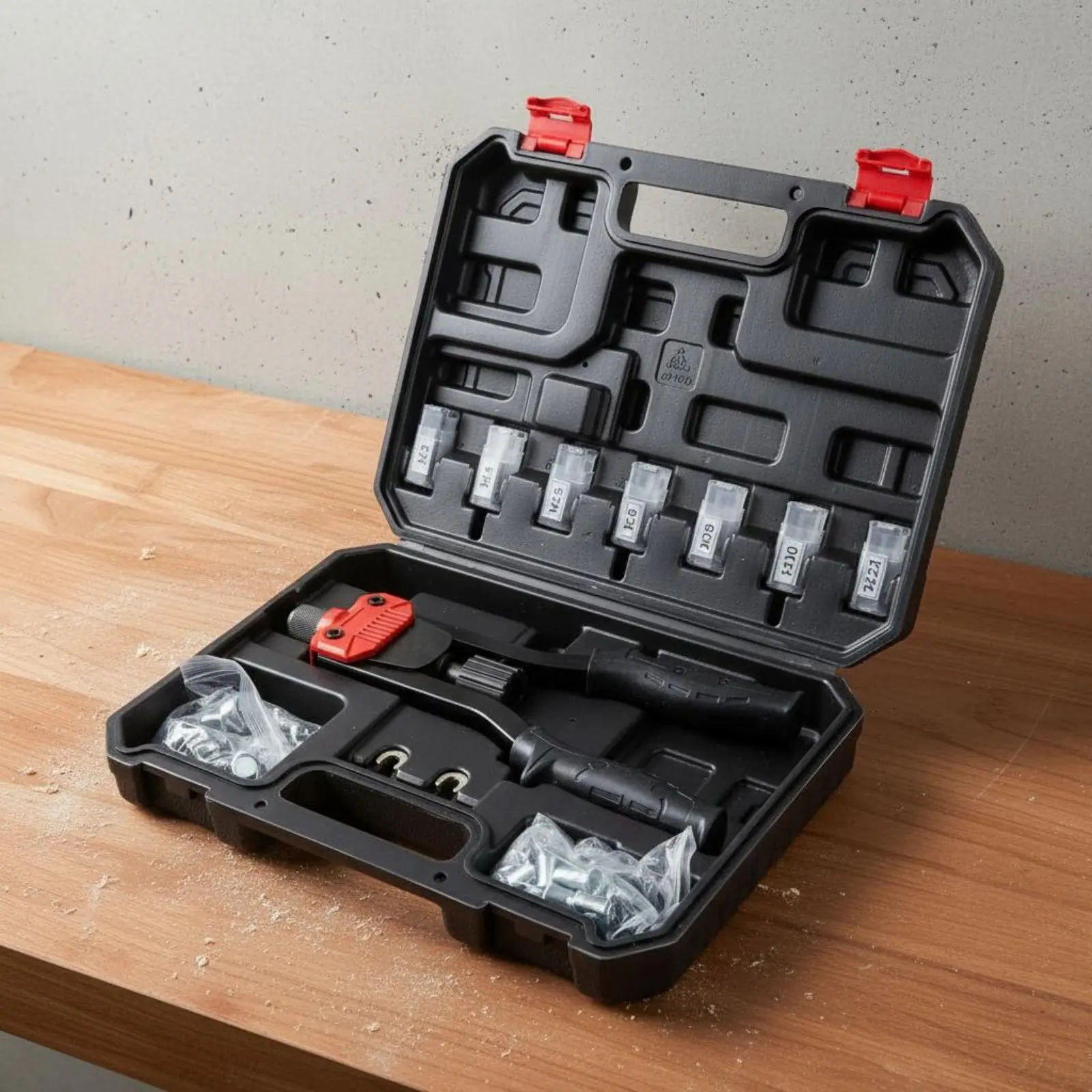 Rivet Nut Set Assorted Sizes Manual Rivet Nut Tool Kit Hand Riveter Kit Portable Carrying Case Threaded Insert Tool Sturdy Duty
Rivet Nut Set Assorted Sizes Manual Rivet Nut Tool Kit Hand Riveter Kit Portable Carrying Case Threaded Insert Tool Sturdy Duty