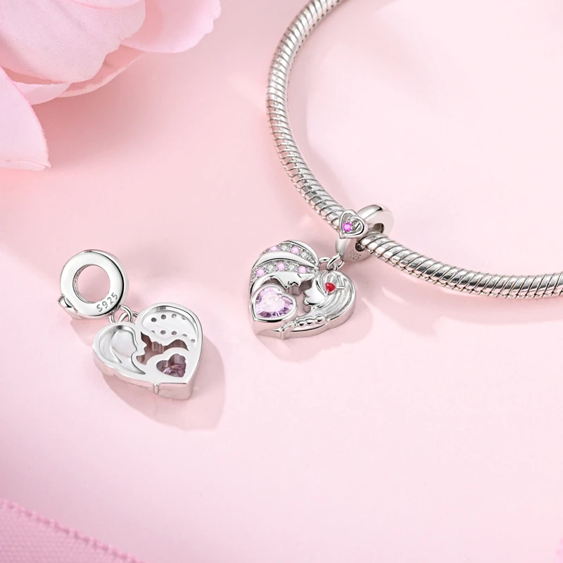 925 Sterling Silver Mother Daughter Affection Love Charms Pendant Dangle Fit Original Bracelet DIY Women Birthday Jewelry Gifts
925 Sterling Silver Mother Daughter Affection Love Charms Pendant Dangle Fit Original Bracelet DIY Women Birthday Jewelry Gifts