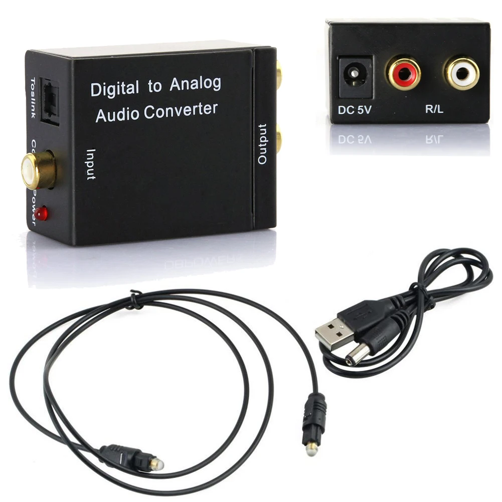 Digital Coaxial Toslink To Analog RCA L/R Adapter Optical Coax Toslink RCA Audio Adapter DAC Converter
Digital Coaxial Toslink To Analog RCA L/R Adapter Optical Coax Toslink RCA Audio Adapter DAC Converter