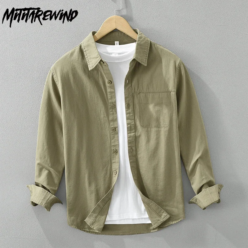 Japan Style Long Sleeve Man Shirts Daily Casual New in Shirts Male Soft Pure Cotton Green Shirt with Pocket Lapel Simple Tops
Japan Style Long Sleeve Man Shirts Daily Casual New in Shirts Male Soft Pure Cotton Green Shirt with Pocket Lapel Simple Tops