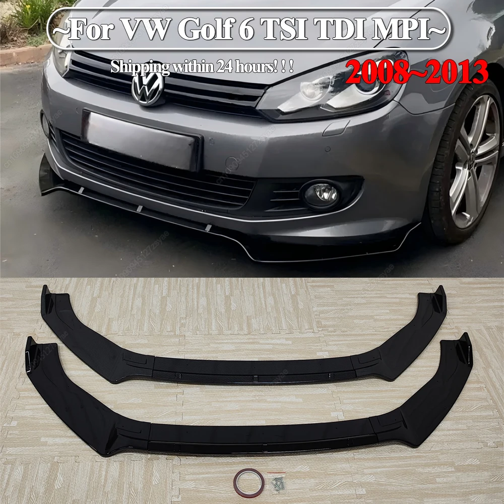 Car Front Bumper Lip Spoiler Splitter Diffuser For VW Golf 6 MK6 Standard TSI TDI MPI 2008-2013 ABS Gloss Black Bodykits Tuning
Car Front Bumper Lip Spoiler Splitter Diffuser For VW Golf 6 MK6 Standard TSI TDI MPI 2008-2013 ABS Gloss Black Bodykits Tuning