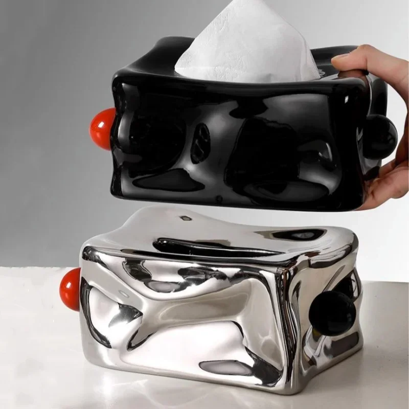 Ceramic Tissue Box Silver Pleats Geometric Spheres Black Balls Paper Towel Holder Napkin Holder Tabletop Storage Container
Ceramic Tissue Box Silver Pleats Geometric Spheres Black Balls Paper Towel Holder Napkin Holder Tabletop Storage Container