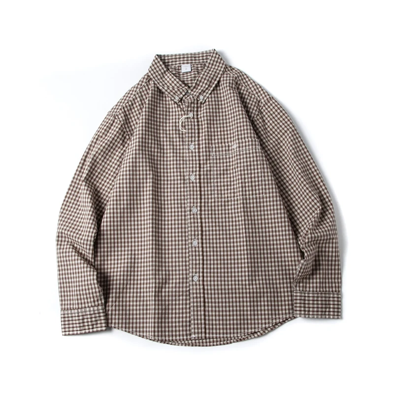 Винтажная клетчатая рубашка свободного кроя в японском стиле из 100% хлопка с длинными рукавами, унисекс, синяя сетка, повседневная одежда в стиле «Соль», весенний топ в клетку
Винтажная клетчатая рубашка свободного кроя в японском стиле из 100% хлопка с длинными рукавами, унисекс, синяя сетка, повседневная одежда в стиле «Соль», весенний топ в клетку