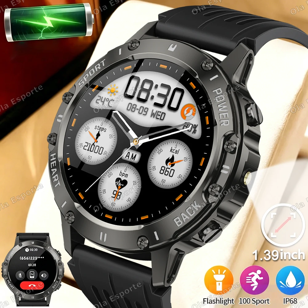 Military Smart Watch Fitness Clock Men 360*360 AMOLED Screen Flashlight Call Waterproof 100+ Sports Modes GPS Track Smartwatch
Military Smart Watch Fitness Clock Men 360*360 AMOLED Screen Flashlight Call Waterproof 100+ Sports Modes GPS Track Smartwatch
