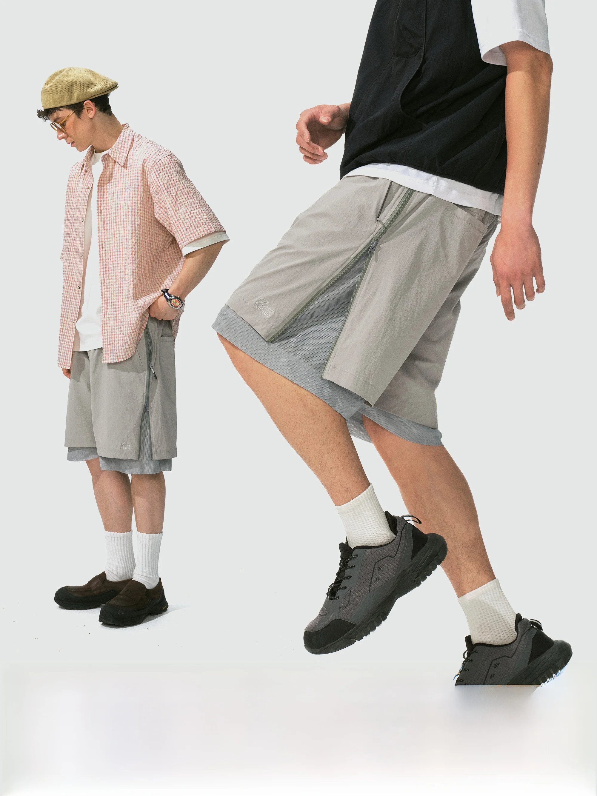 Outdoor Men's ort Pants Elastic Waist Double Layer Structure Front And Rear ket Side Zipper Breathable Monteres orts
Outdoor Men's ort Pants Elastic Waist Double Layer Structure Front And Rear ket Side Zipper Breathable Monteres orts