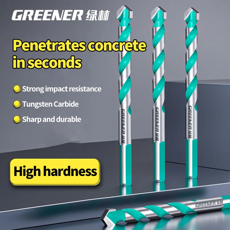 GREENERY 6-12mm Multifunctional Triangle Drill Bit for Concrete Brick Tile Ceramic Glass Marble and Stone
GREENERY 6-12mm Multifunctional Triangle Drill Bit for Concrete Brick Tile Ceramic Glass Marble and Stone