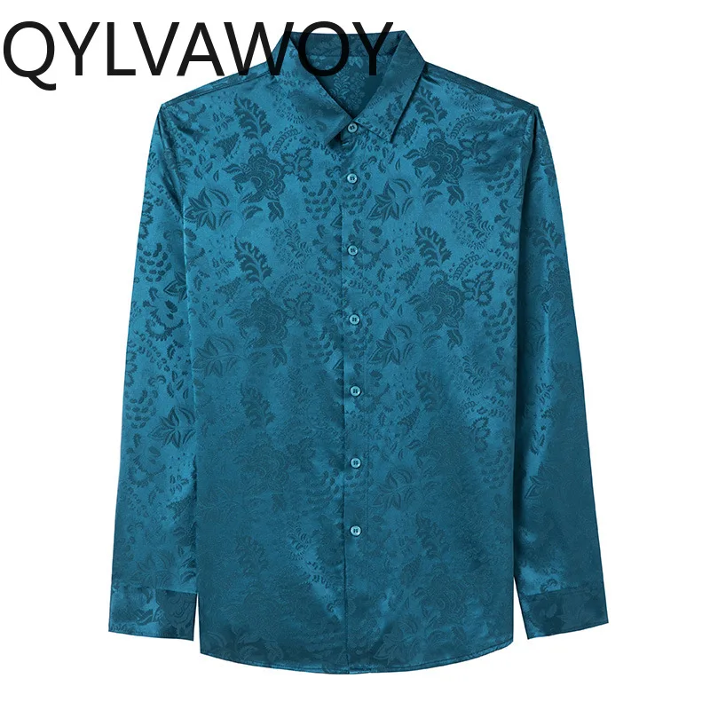 QYLVAWOY 92.4% Mulberry Silk Men's Shirts Lapel Spring Autumn Shirt Long Sleeves Floral Tops Camisas Masculina Fashion Casual
QYLVAWOY 92.4% Mulberry Silk Men's Shirts Lapel Spring Autumn Shirt Long Sleeves Floral Tops Camisas Masculina Fashion Casual