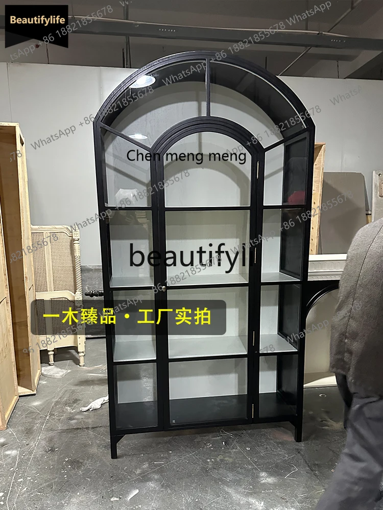 GG American-style Light Luxury Solid Wood Bookcase Simple Arched Design with Glass Door Display Cabinet Vintage Wine Cabinet
GG American-style Light Luxury Solid Wood Bookcase Simple Arched Design with Glass Door Display Cabinet Vintage Wine Cabinet