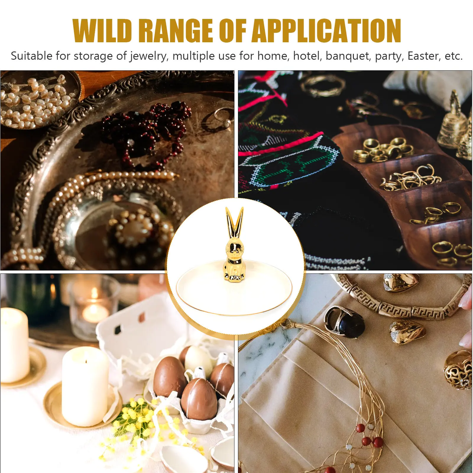 Керамическая подставка для украшений в форме кролика, 1 шт., декоративный органайзер для хранения ювелирных изделий на Пасху, тарелка для колец и серег
Керамическая подставка для украшений в форме кролика, 1 шт., декоративный органайзер для хранения ювелирных изделий на Пасху, тарелка для колец и серег