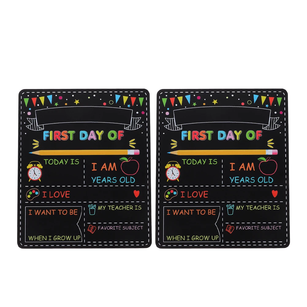 2Pcs Reusable Double-Sided Chalkboard Sign First Day of School Board Back to School Supplies Easy to Write Wipe Clean
2Pcs Reusable Double-Sided Chalkboard Sign First Day of School Board Back to School Supplies Easy to Write Wipe Clean