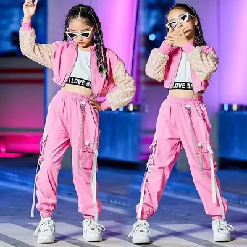 Детская одежда для танцев в стиле хип-хоп, укороченные топы, уличная одежда, брюки-карго, модная одежда для девочек, одежда для джазовых танцев, костюмы, концертная экипировка
Детская одежда для танцев в стиле хип-хоп, укороченные топы, уличная одежда, брюки-карго, модная одежда для девочек, одежда для джазовых танцев, костюмы, концертная экипировка