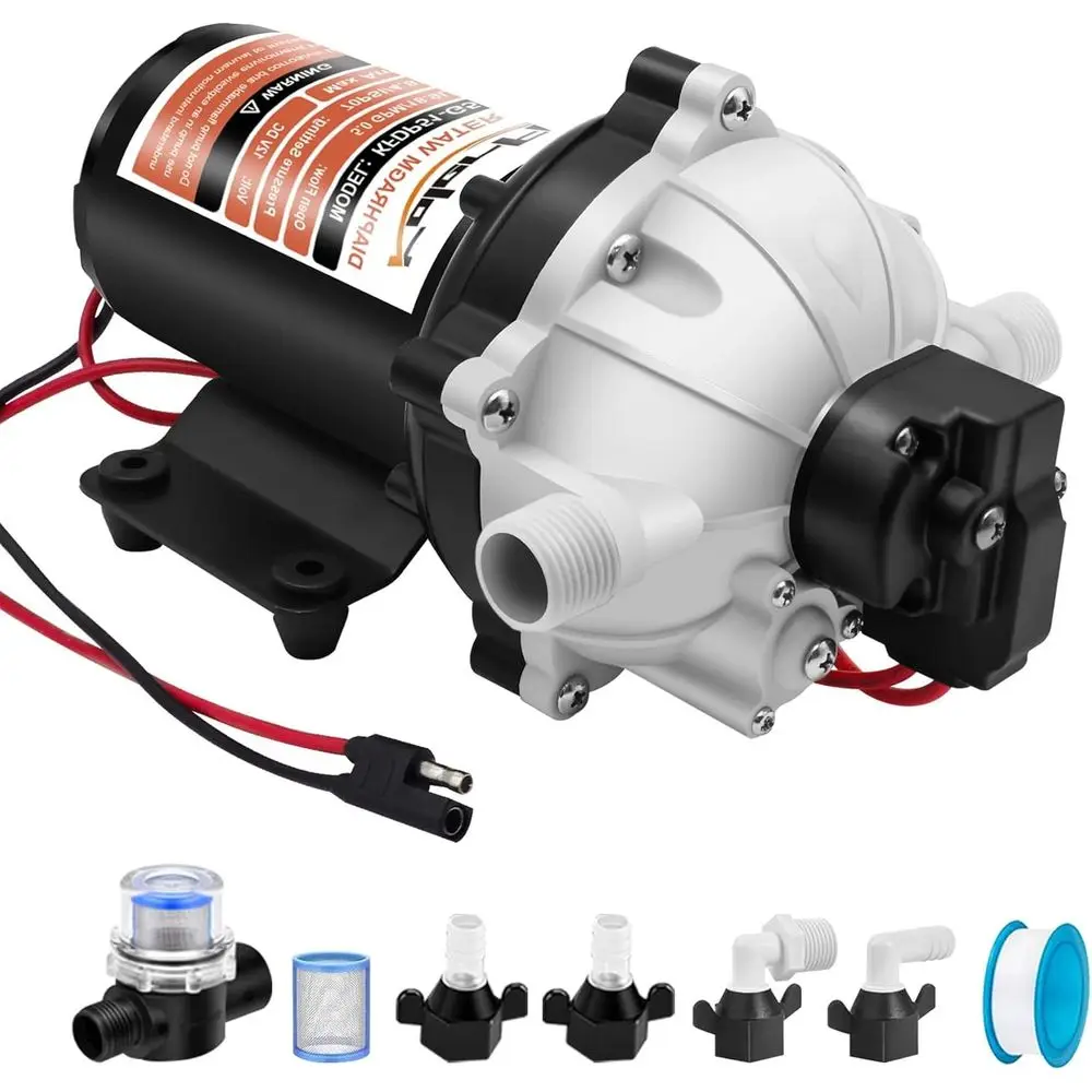 55 Series RV Water Pump,7.0 GPM 70 PSI 12V DC Fresh Water Pump Camper Water Pump With Heavy Duty Pressure Switch And Filter For
55 Series RV Water Pump,7.0 GPM 70 PSI 12V DC Fresh Water Pump Camper Water Pump With Heavy Duty Pressure Switch And Filter For