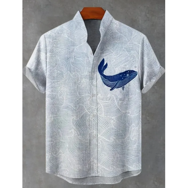 2025 New Printed Retro Style Men's Fish Print Casual New Linen Comfort Fabric, Button-down Short-sleeved Shirt Printed T-shirt
2025 New Printed Retro Style Men's Fish Print Casual New Linen Comfort Fabric, Button-down Short-sleeved Shirt Printed T-shirt