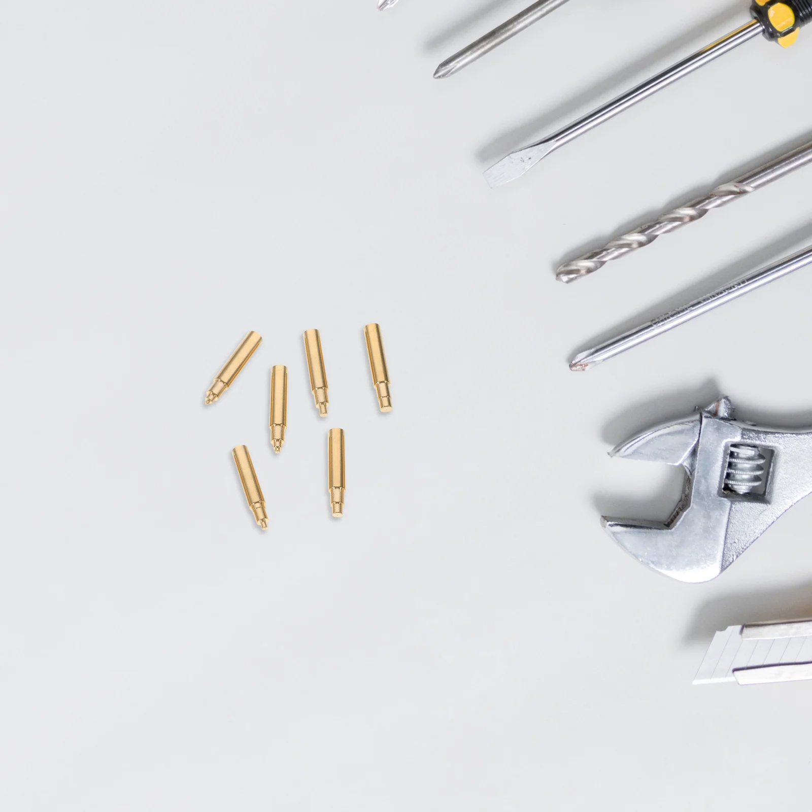 6Pcs Threaded Inserts Kit Copper Heat Set Insert Tips Replaceable Nut Insert Tool 3D Printer Attachments DIY Projects